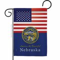 Guarderia 13 x 18.5 in. USA Nebraska American State Vertical Garden Flag with Double-Sided GU3904767